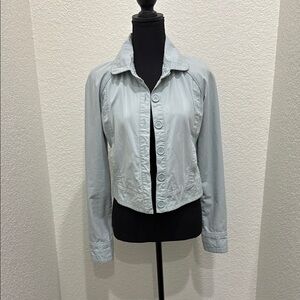 Abercrombie & Fitch Light Blue Cropped Jacket